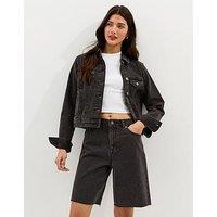 New Look Black Denim Bermuda Shorts