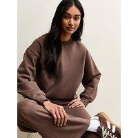 New Look Crew Neck Sweatshirt - Brown