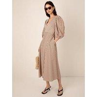 Vi.Ve.Re Mila Stripe Dress - Brown/Cream