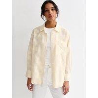 New Look Yellow Striped Cotton Shirt