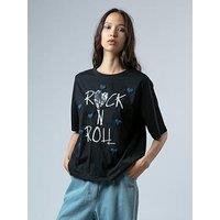 Religion Bella Relaxed T-Shirt - Black