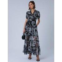 Religion Beautiful Jessie Occasion Tea Dress - Black