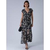 Religion Lilian Maxi V-Neck Occasion Dress - Yellow