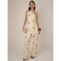 Vi.Ve.Re Rebecca Spot One Shoulder Top - Cream
