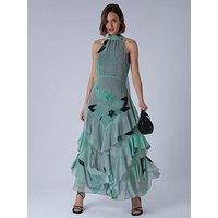 Religion Taylor Maxi Halter-Neck Occasion Dress - Green