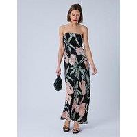 Religion Pretty Floral Bandeau Occasion Dress - Soft Pink