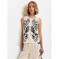 New Look White Paisley Print Tank Top