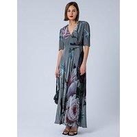 Religion Enid Occasion Maxi Tea Dress - Grey