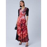 Religion Taylor Occasion Maxi Tea Dress - Pink