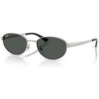 Ray-Ban Ray Ban 0Rb3774D Oval Sunglasses - Silver