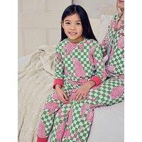 Chelsea Peers Kids Cheetah Printed Pyjamas - Green