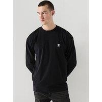 Pretty Green Brennan Long Sleeve T-Shirt - Black