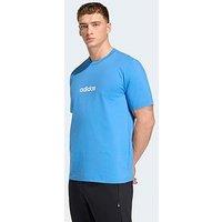 Adidas Sportswear Men'S Essentials Linear Single Jersey T-Shirt - Blue