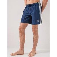 Adidas Originals Men'S Adicolor 3-Stripes 8-Inch Swim Shorts - Blue