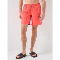 Adidas Originals Men'S Adicolor 3-Stripes 8-Inch Swim Shorts - Red