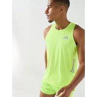 Adidas Mens Running Adi365 Iconic Stripes Tank - Yellow