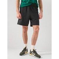 Adidas Originals Men'S Trefoil Essentials 7 Inch Fleece Shorts - Black