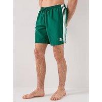 Adidas Originals Men'S Adicolor 3-Stripes 8-Inch Swim Shorts - Green