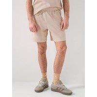 Adidas Originals Men'S Essentials Trefoil Waffle Shorts - Beige