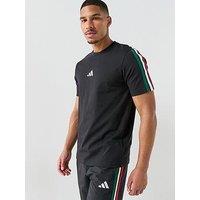 Adidas Sportswear Men'S Essentials Three Stripes Single Jersey T-Shirt - Black