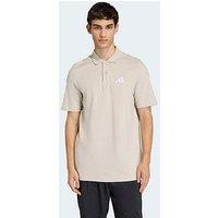 Adidas Sportswear Mens Small Logo Pique Polo - Beige