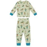 Chelsea Peers Kids Frog Print Pyjamas - Khaki