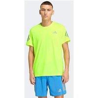 Adidas Mens Running Adi365 Iconic Stripes T-Shirt - Yellow