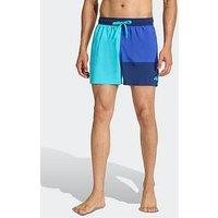 Adidas Mens Swim Colourblock 5 Inch Short - Blue