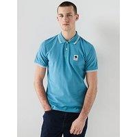Pretty Green Rayner Short Sleeve Tipped Polo Shirt - Blue