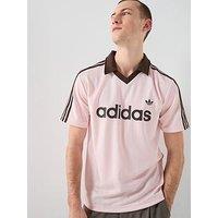 Adidas Originals Men'S Archive Collar Engineered Jersey - Pink