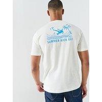 Adidas Sportswear Men'S Summer Slides Sport Graphic T-Shirt - Off White
