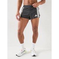 Adidas Mens Running Adi365 Iconic Stripes 7 Inch Shorts - Black