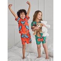 Chelsea Peers Kids Mini Me 2 Pack Stripe Shorty Pyjamas