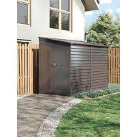 Living And Home 8.8 X 4.7 Ft Sloping Roof Outdoor Garden Metal Storage Shed Grey