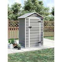 Living And Home 4.4 X 3.4 Ft Garden Plastic Apex Storage Shed