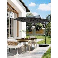 Living And Home 3M Banana Cantilever Parasol With Fillable Base On Wheels