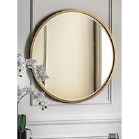 Gallery Direct Higgins Round Mirror Antique Gold 800X800Mm