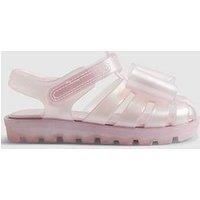 River Island Mini Girls Bow Glitter Jelly Sandals - Pink