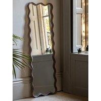 Gallery Direct Wiggle Leaner Mirror Walnut 500X30X1500Mm