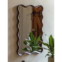 Gallery Direct Wiggle Mirror Walnut 600X30X900Mm
