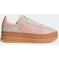 Adidas Originals Junior Gazelle Bold Trainers - Grey/Pink