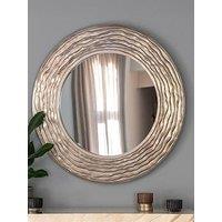 Gallery Direct Cresta Round Mirror Champagne 900X40X900Mm