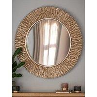 Gallery Direct Folia Round Mirror Gold 900X35X900Mm