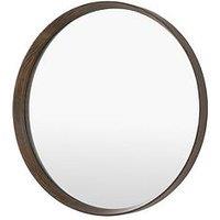 Gallery Direct Helsinki Round Mirror Walnut 800X58X800Mm