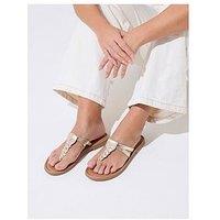 Yours Extra Wide Fit Plaited Toe Sandal