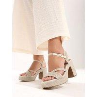 Yours Wide Fit Demi Wedges - Cream