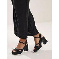 Yours Wide Fit Demi Wedges - Black