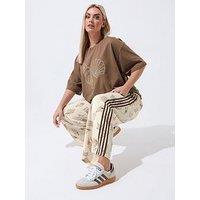 Yours Curve Stripe Print Trousers