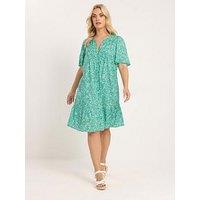 Yours Curve Notchneck Smock Dress