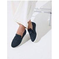 Yours Extra Wide Fit Flexi Loafers - Blue